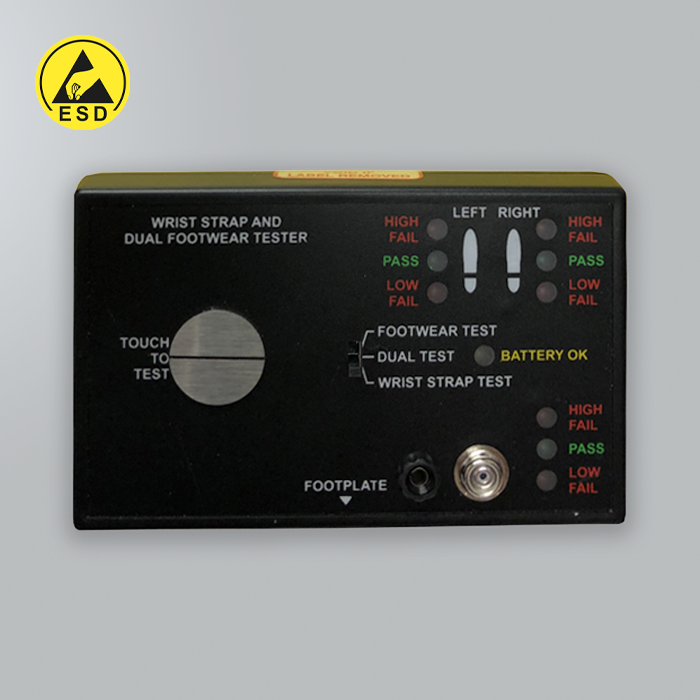 Dual Footwear & Wrist Strap ESD Test Station - Tester Dual Footwear & Wrist Strap ESD Test Station - Tester